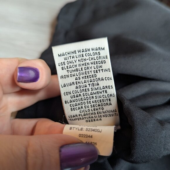 Liz Baker Black Straight Leg Dress Pants Zipper & Button Closure Women's Size 18 - Picture 5 of 15